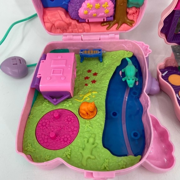 Polly Pocket Lot Koala Adventures Purse and Llama Music Party Compact Toys - Picture 5 of 10